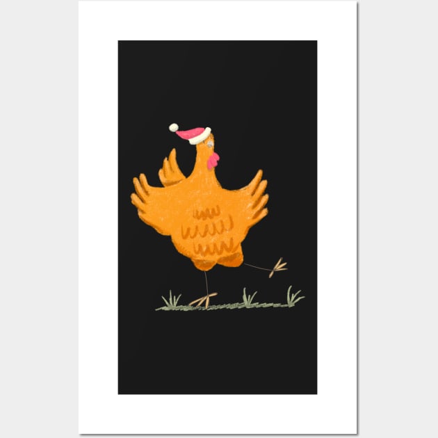 Festive Chicken Wall Art by Erasmus-71